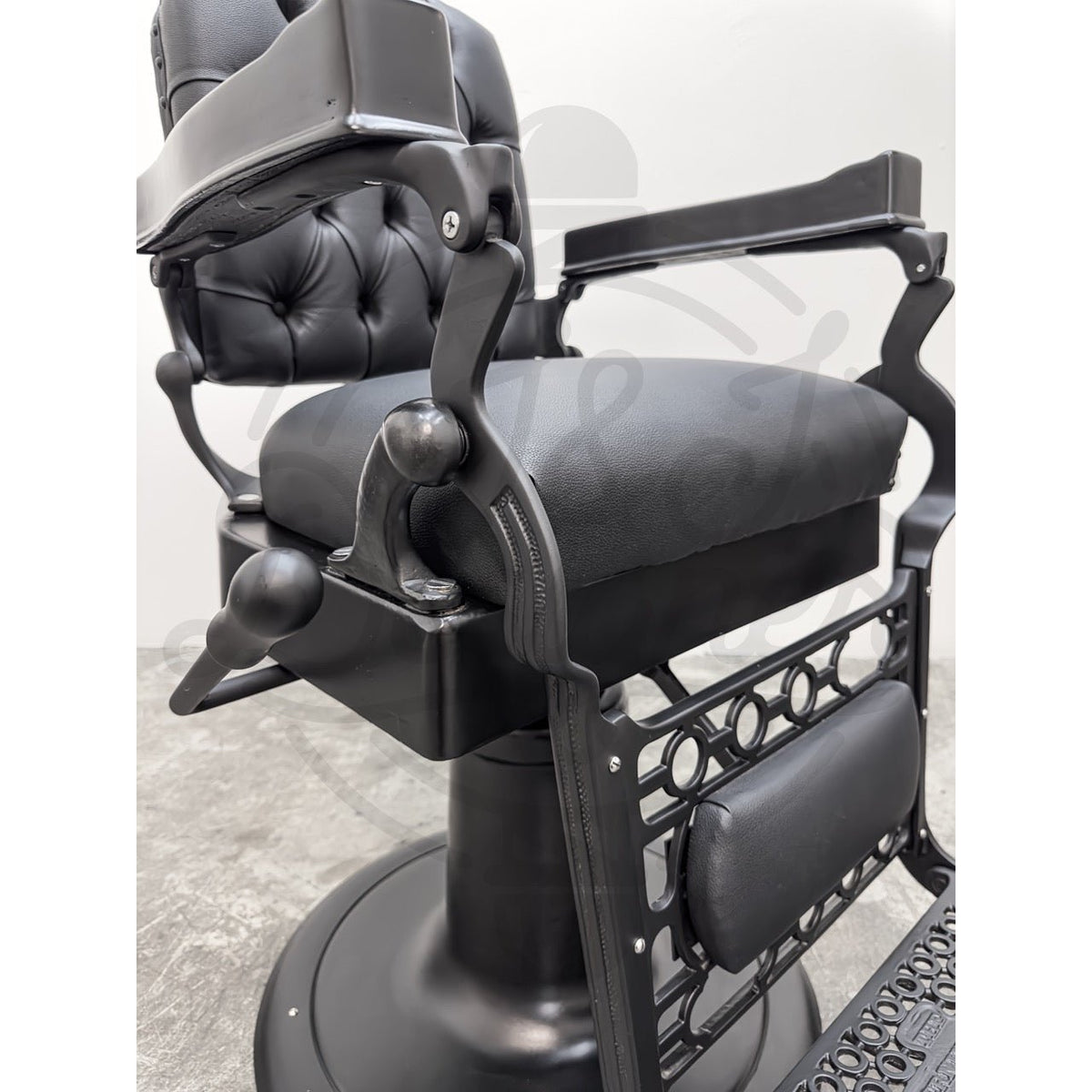 Vintage Berninghaus Hercules Barber Chair - Black on Black