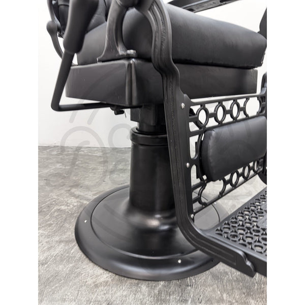 Vintage Berninghaus Hercules Barber Chair - Black on Black