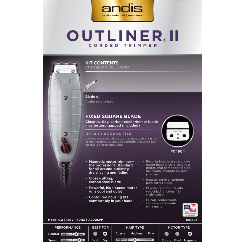Andis Outliner II Square Blade Trimmer