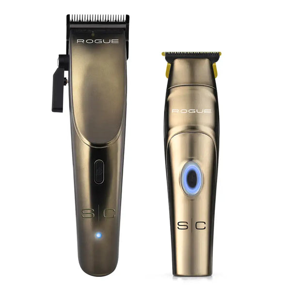 StyleCraft Rogue - Professional 9V Magnetic Motor Cordless Clipper and Trimmer Combo Set