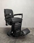 Vintage Emil J Paidar Chair - Matte Black with Alsace Stitching