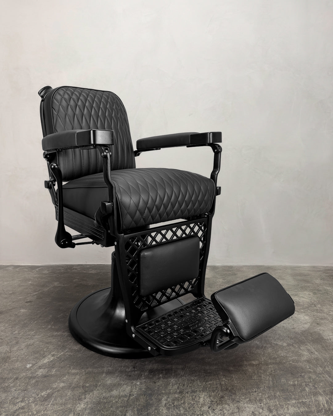 Vintage Emil J Paidar Chair - Matte Black with Alsace Stitching