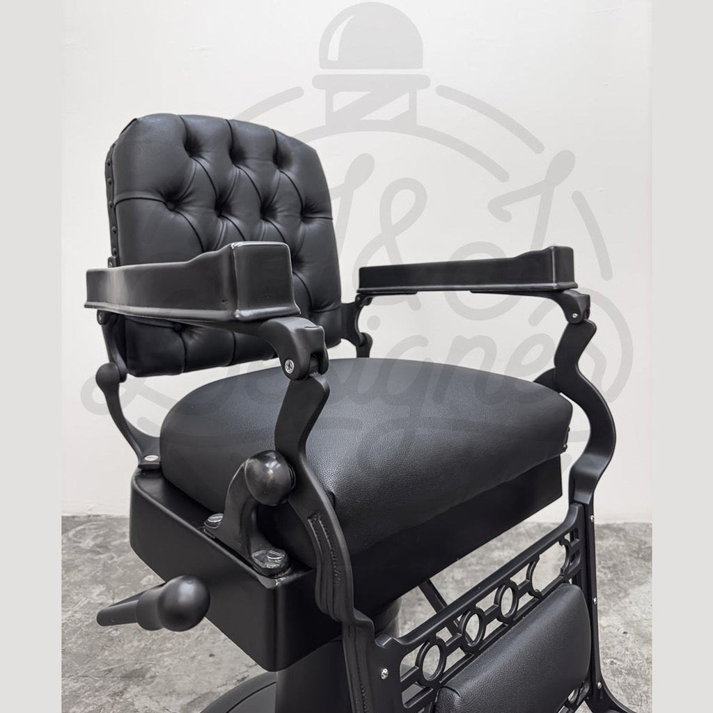 Vintage Berninghaus Hercules Barber Chair - Black on Black