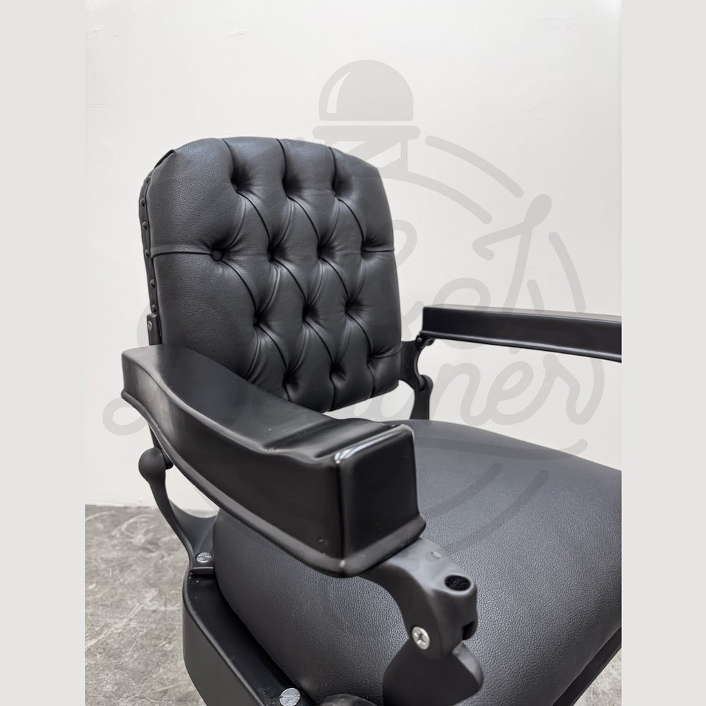 Vintage Berninghaus Hercules Barber Chair - Black on Black