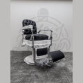 Vintage Koken Barber Chair - Chrome on White