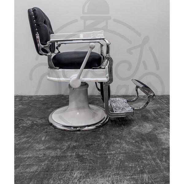 Vintage Koken Barber Chair - Chrome on White