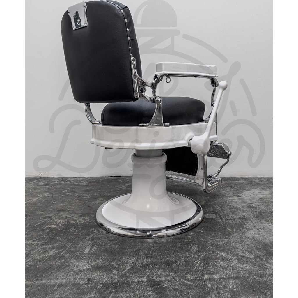 Vintage Koken Barber Chair - Chrome on White