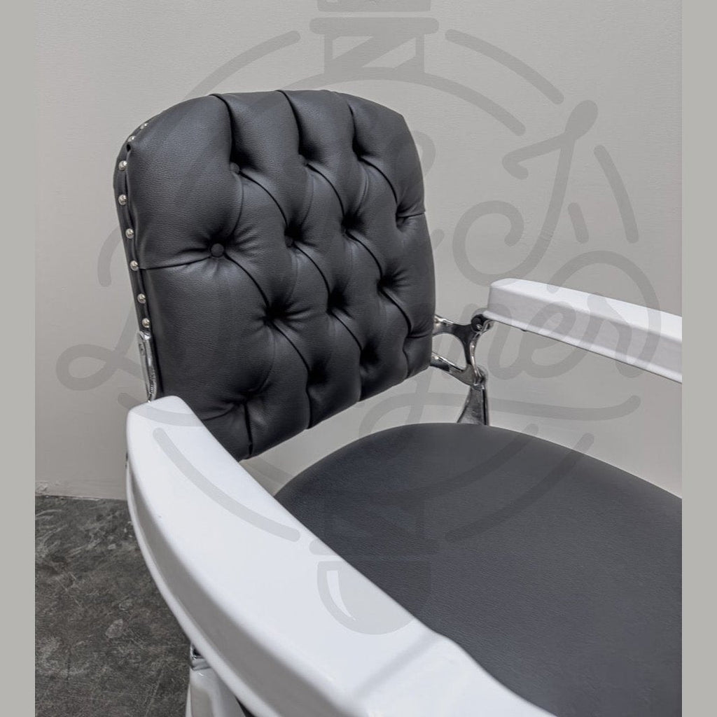 Vintage Koken Barber Chair - Chrome on White