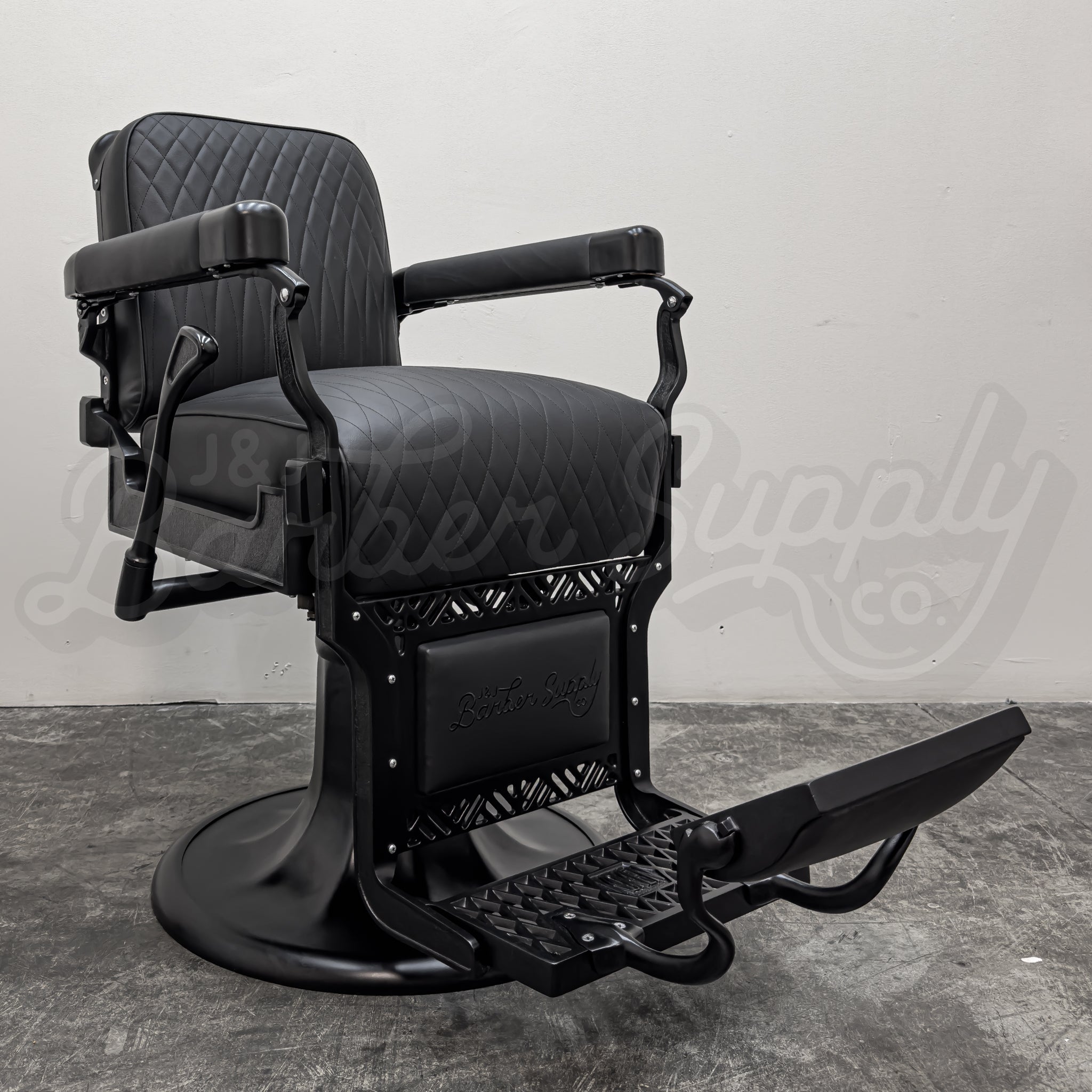 Vintage Koken Barber Chair - Black on Black