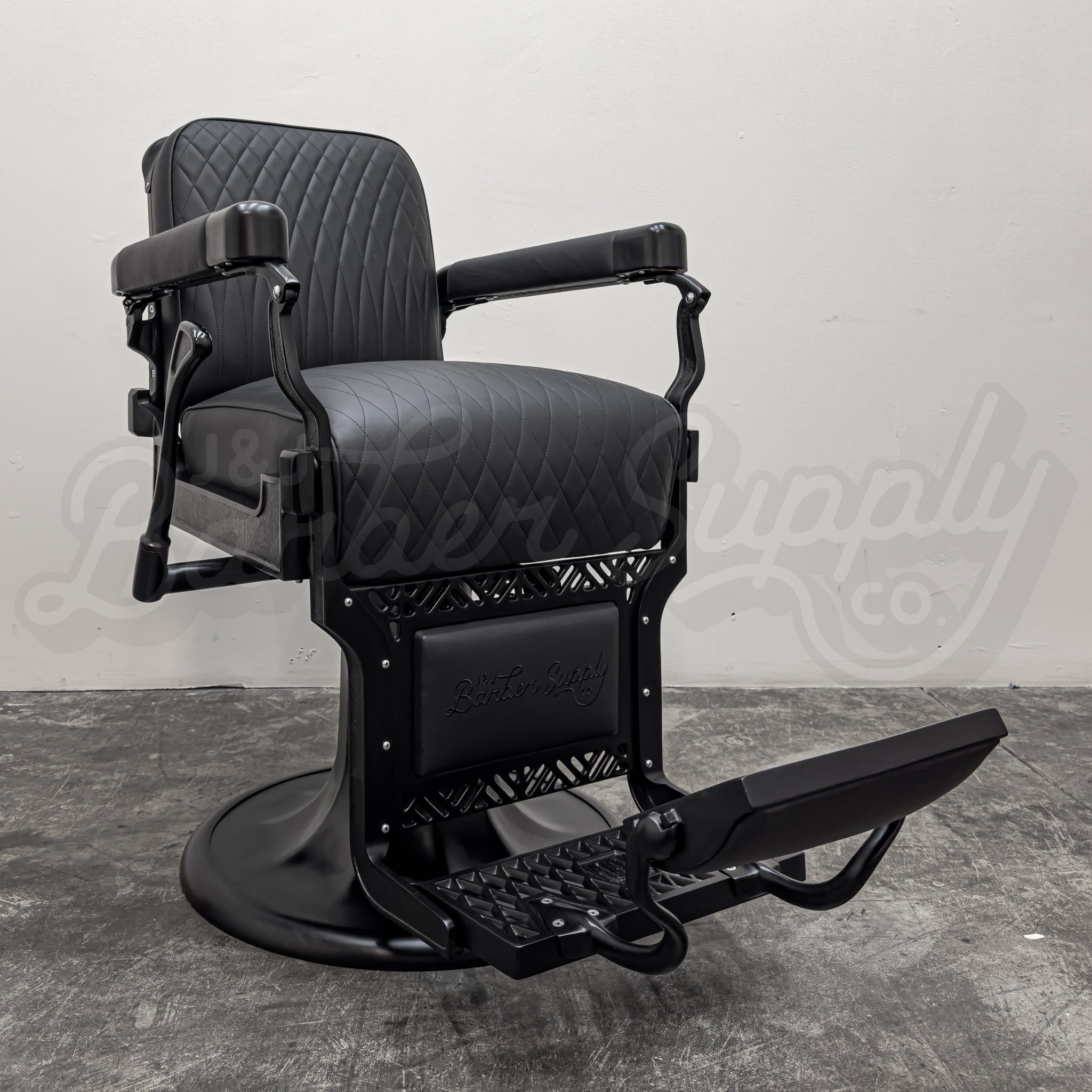 アート・デザイン・音楽 KOKEN BARBER'S SUPPLY COMPANY Vintage Koken Barber Chair - Black on Black – Designer Barber Products