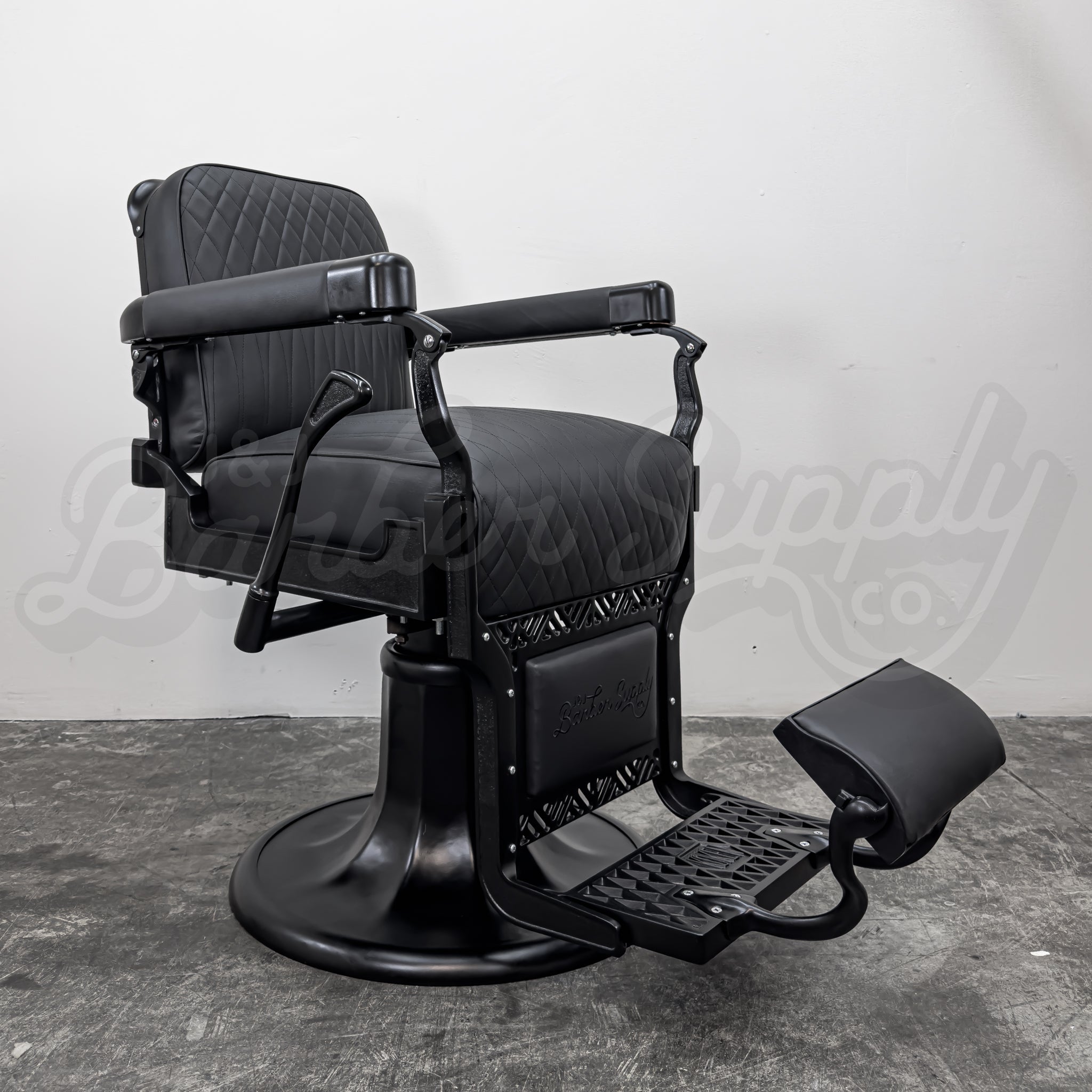 Vintage Koken Barber Chair - Black on Black