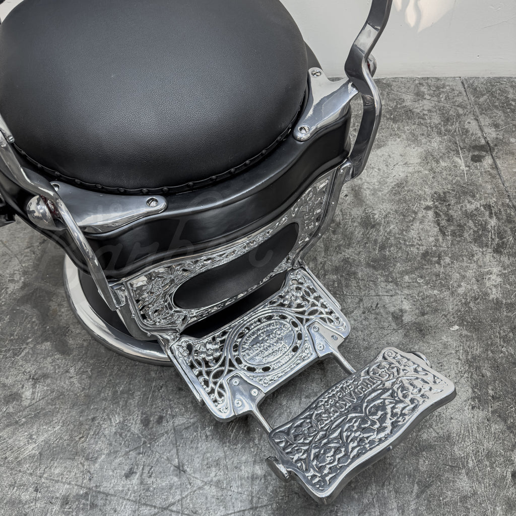 Vintage Theo A Kochs Barber Chair - Super Chrome Paint