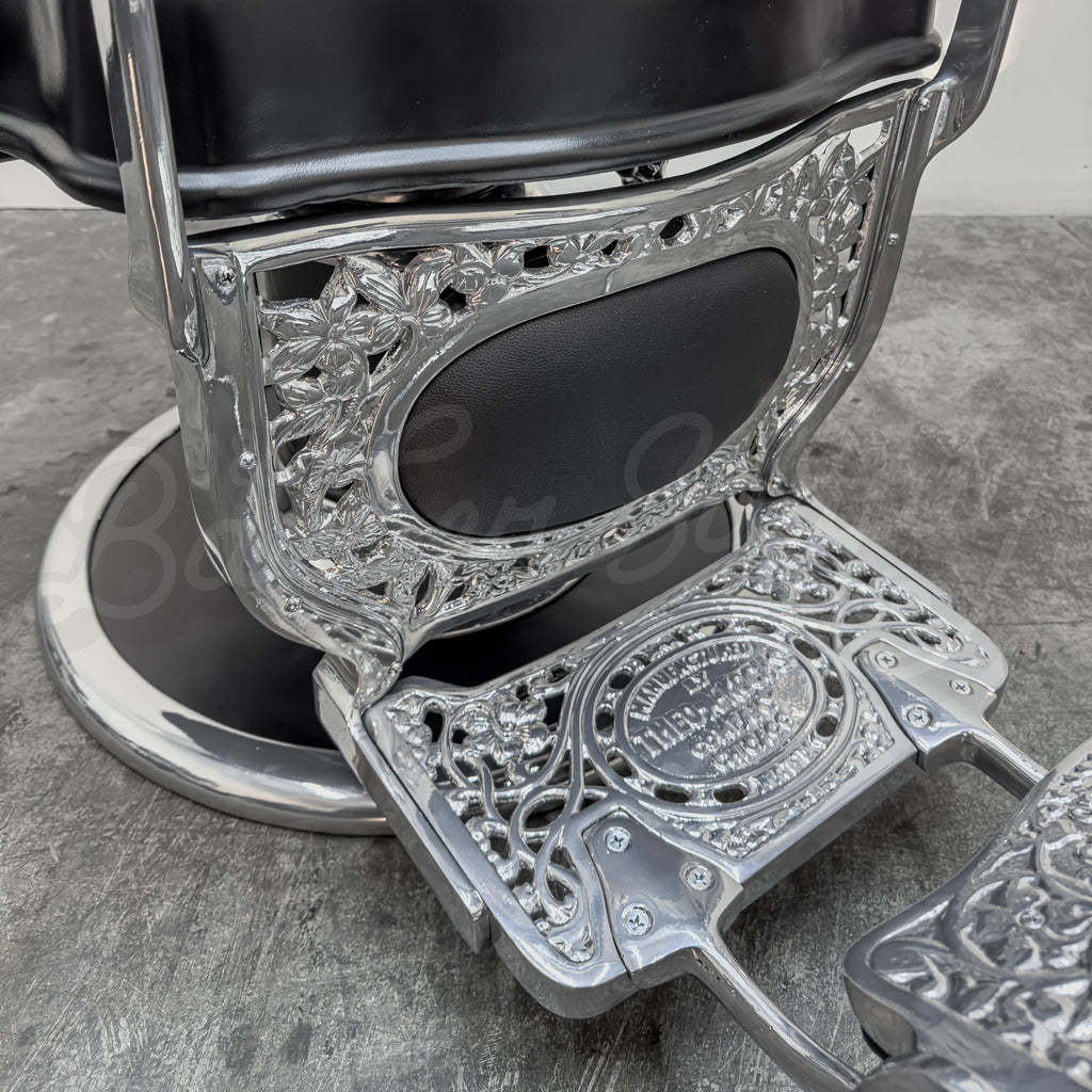 Vintage Theo A Kochs Barber Chair - Super Chrome Paint