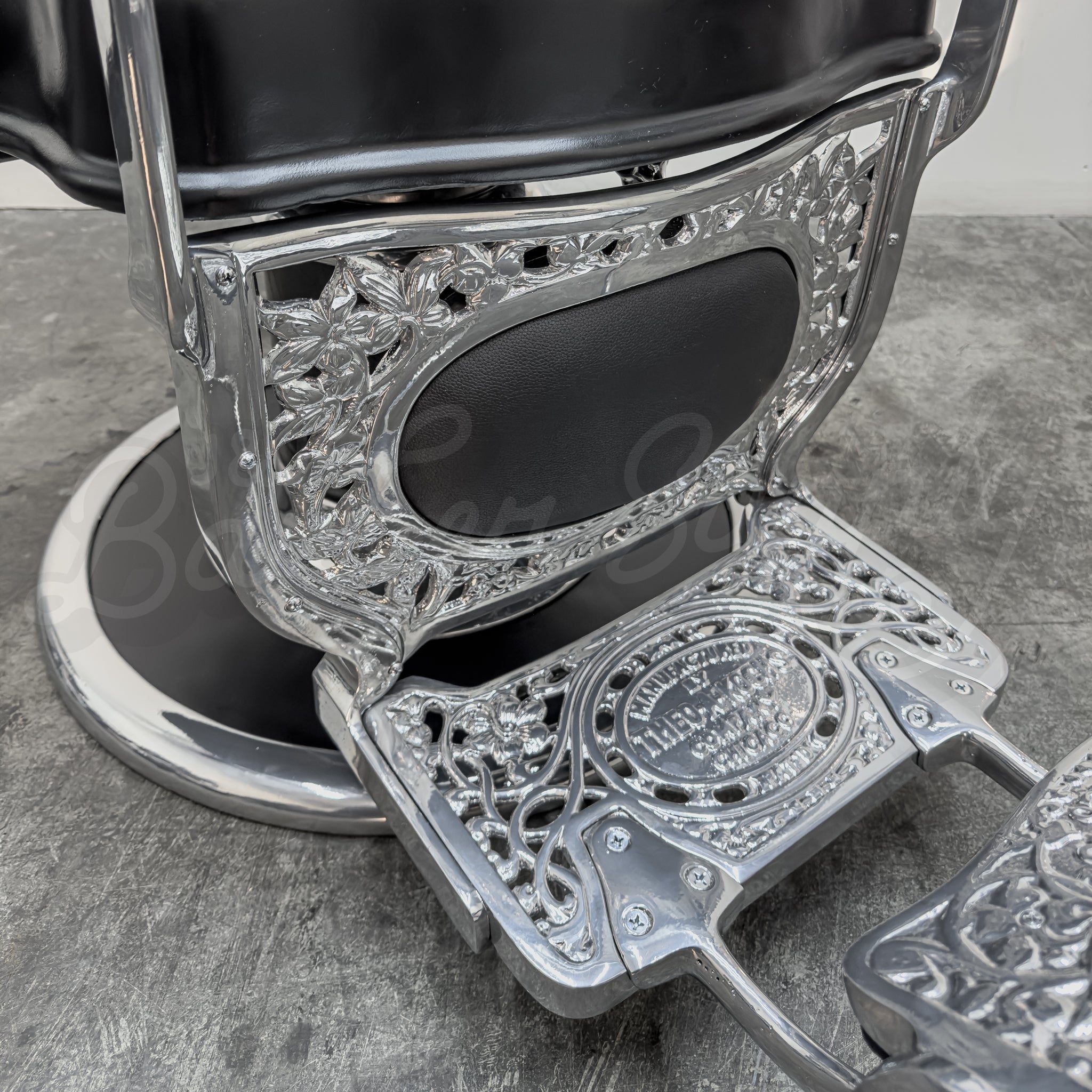 Vintage Theo A Kochs Barber Chair - Super Chrome Paint