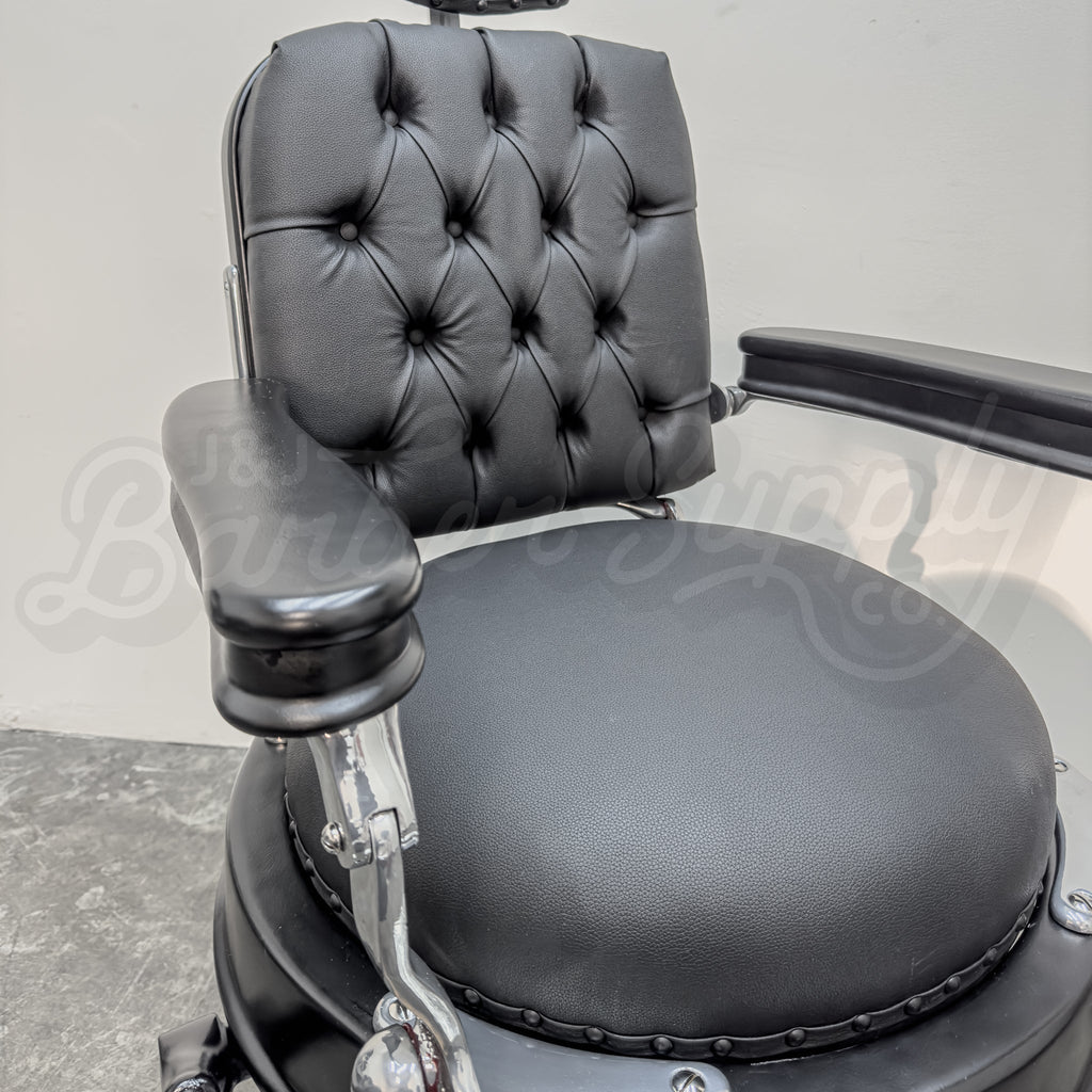 Vintage Theo A Kochs Barber Chair - Super Chrome Paint