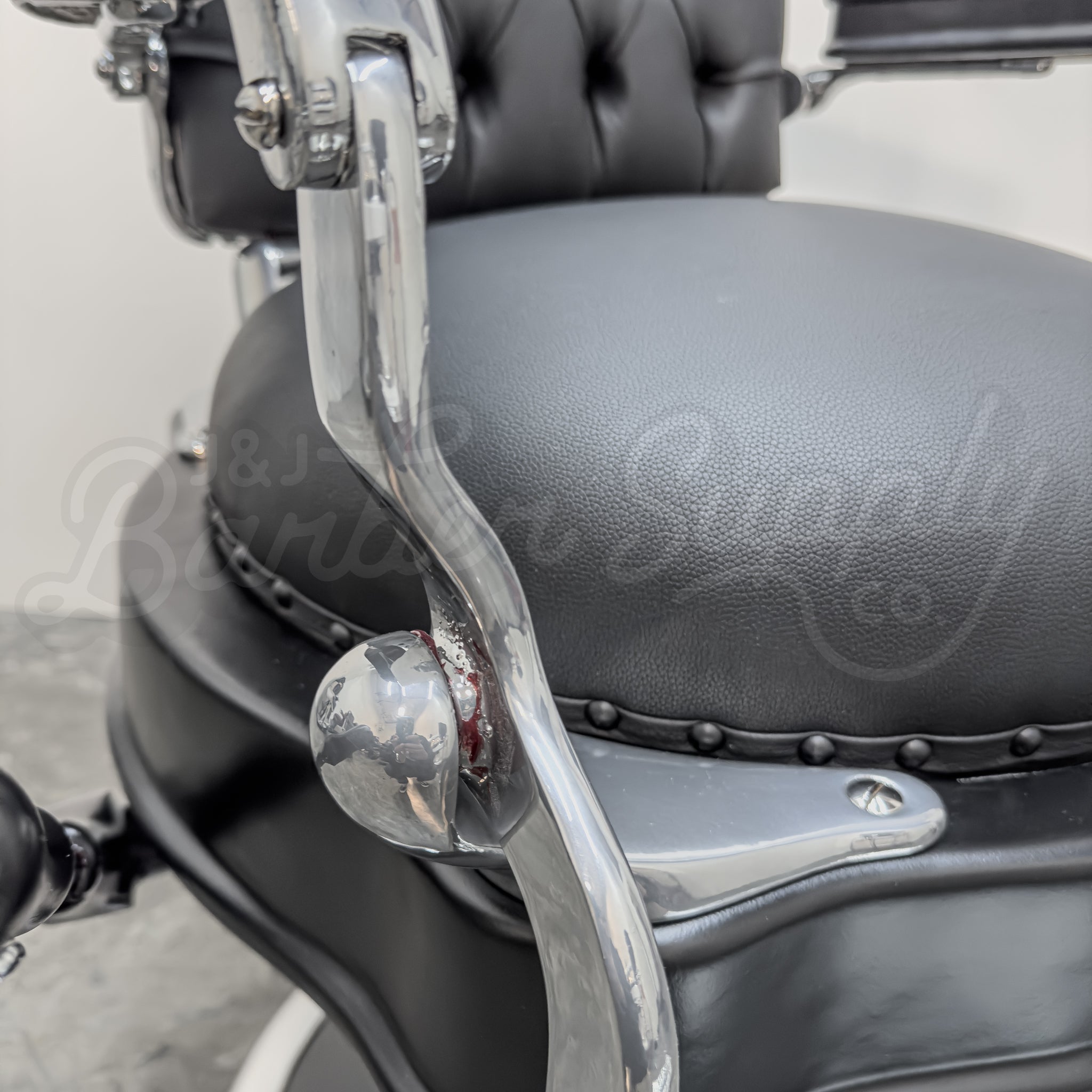 Vintage Theo A Kochs Barber Chair - Super Chrome Paint