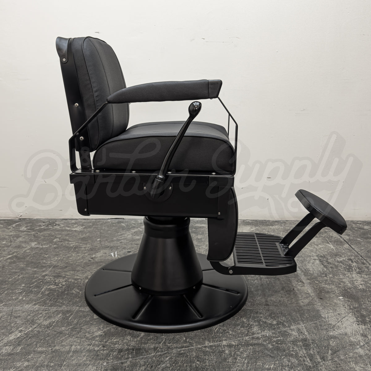 Vintage Koken Narda Barber Chair - Matte Black