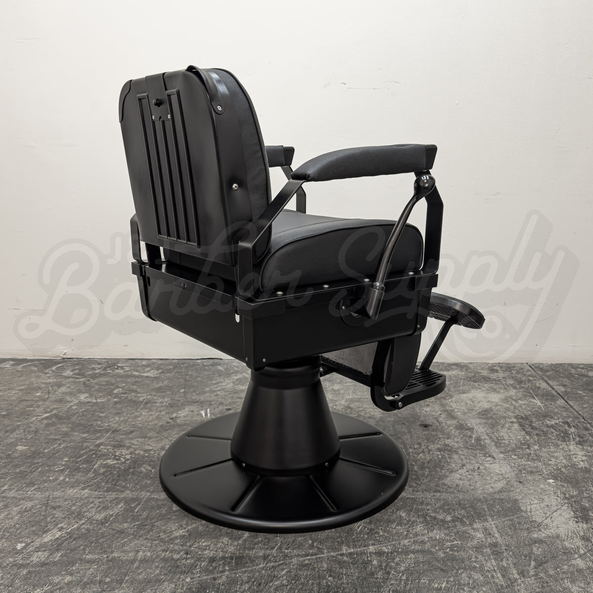 Vintage Koken Narda Barber Chair - Matte Black