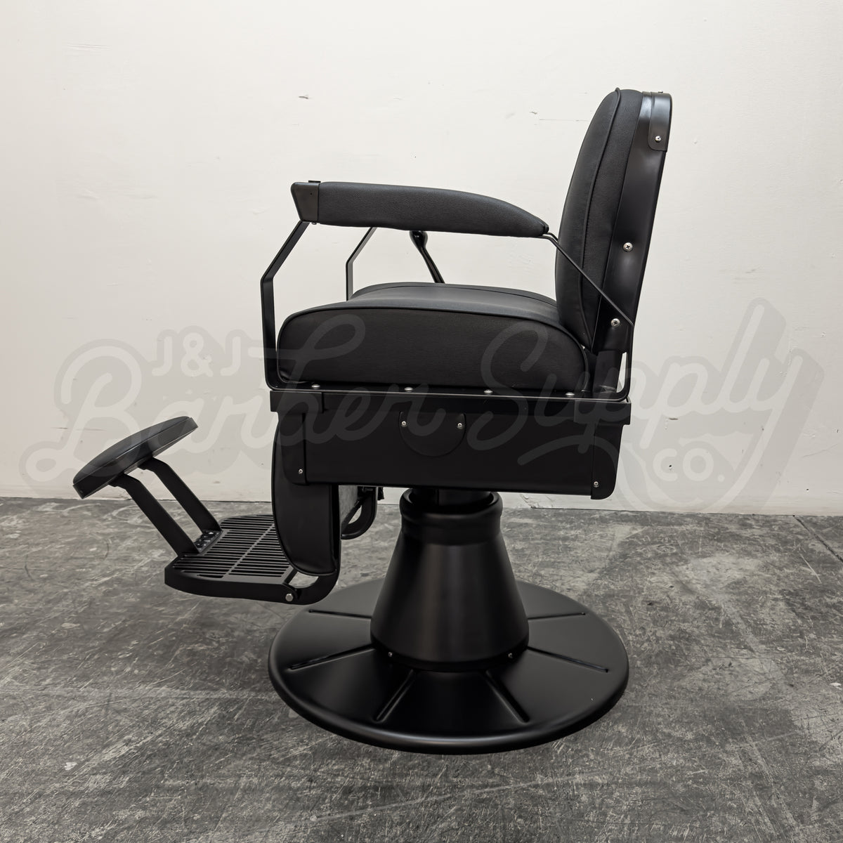 Vintage Koken Narda Barber Chair - Matte Black