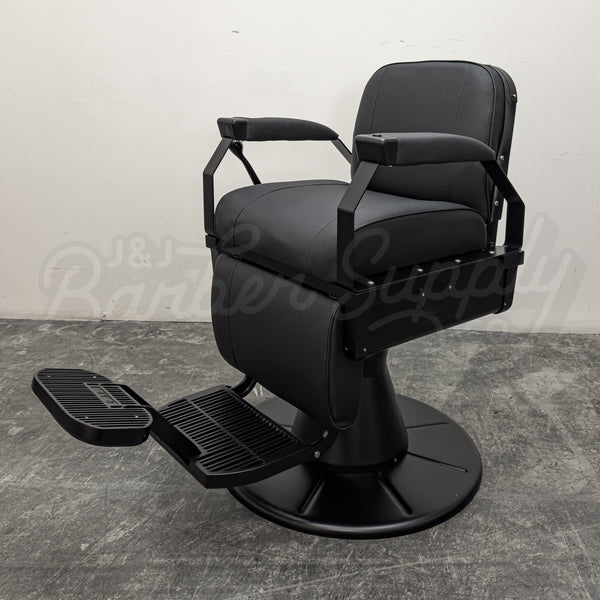 Vintage Koken Narda Barber Chair - Matte Black