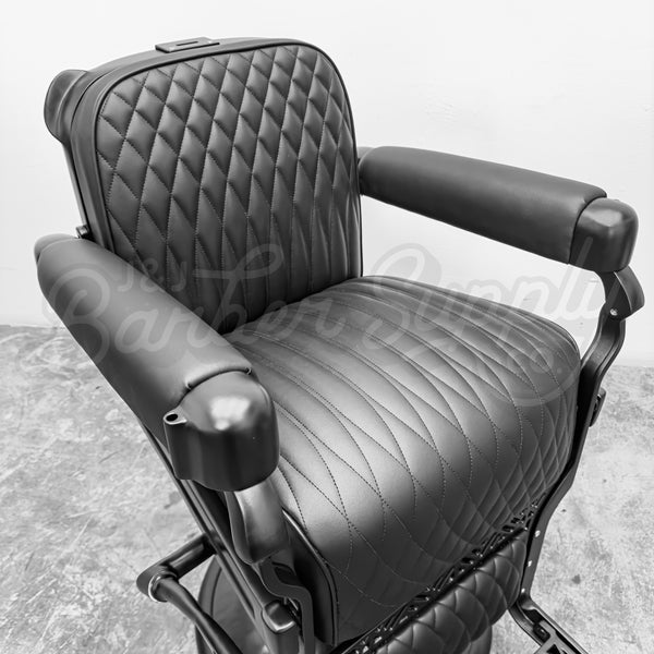 Vintage Belmont Barber Chair - Black on Black