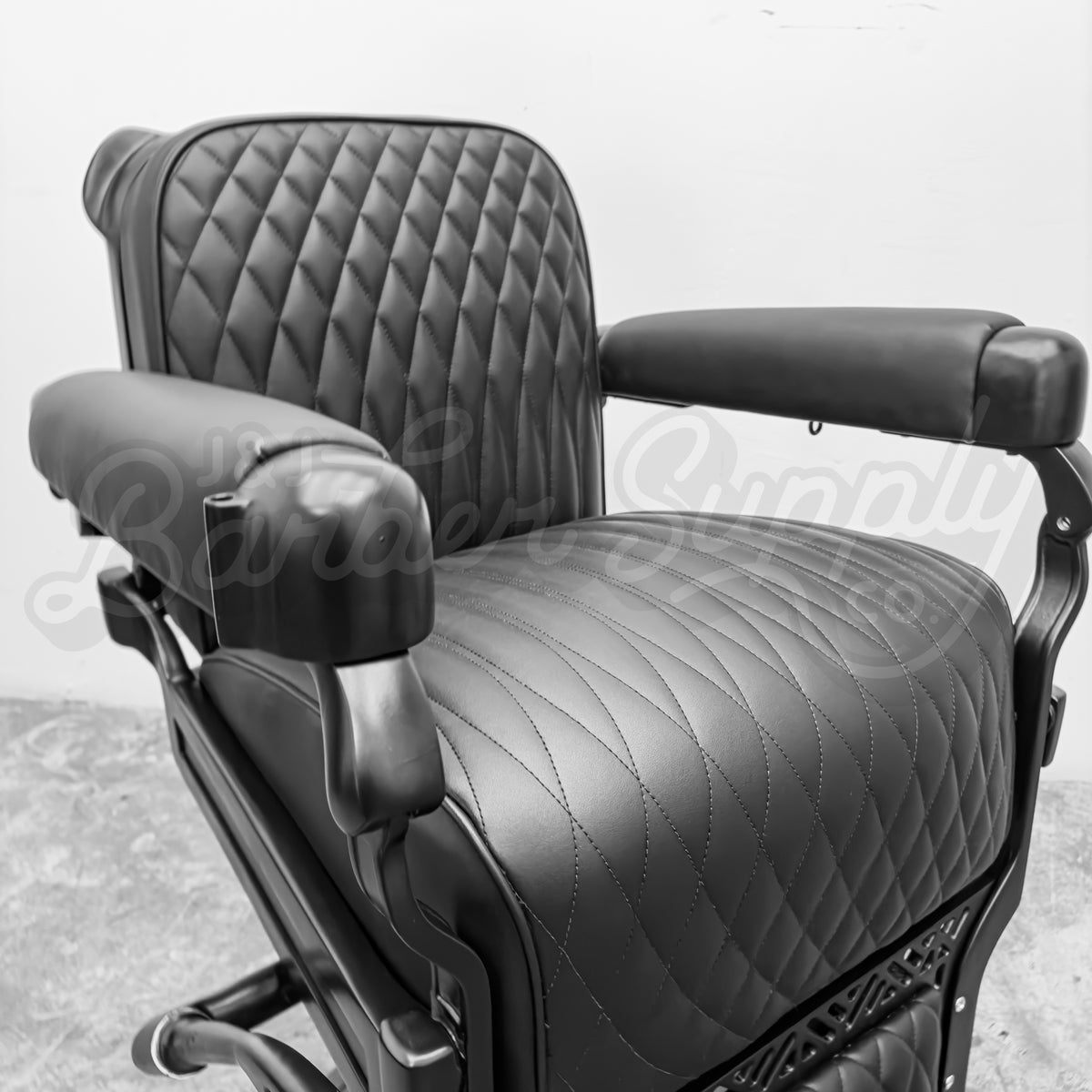 Vintage Belmont Barber Chair - Black on Black