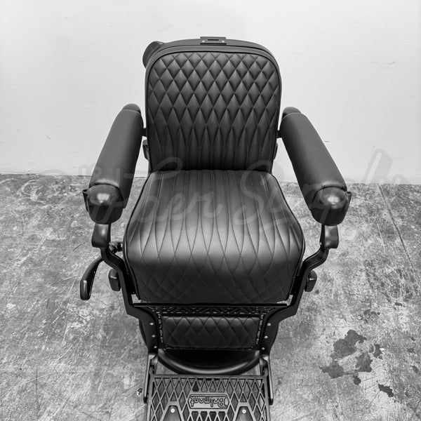 Vintage Belmont Barber Chair - Black on Black