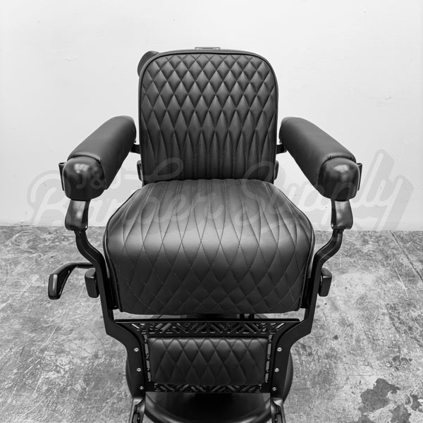 Vintage Belmont Barber Chair - Black on Black