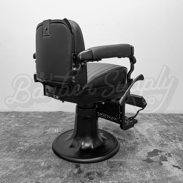 Vintage Belmont Barber Chair - Black on Black