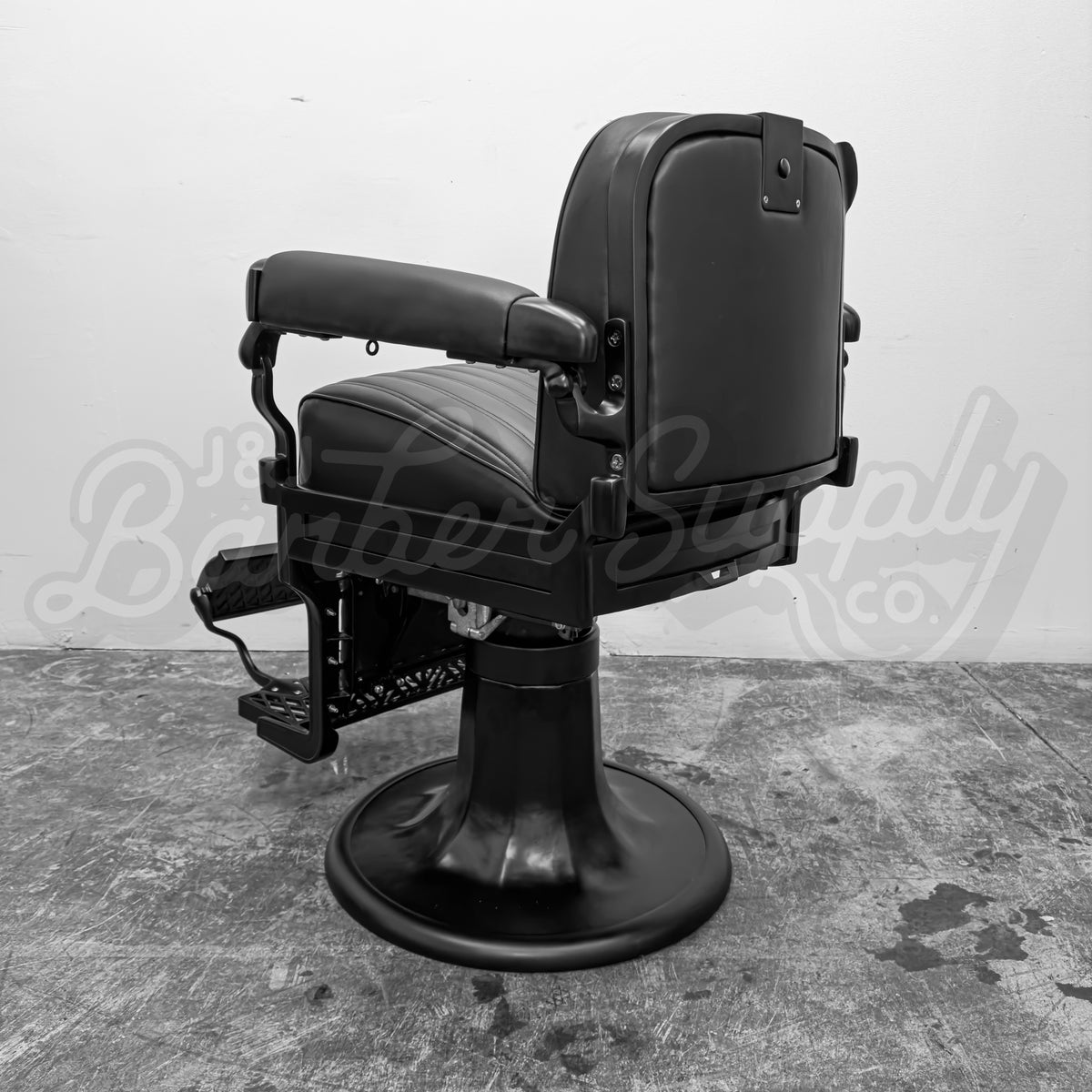 Vintage Belmont Barber Chair - Black on Black