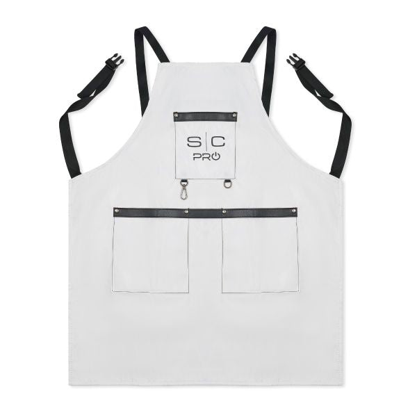 Stylecraft Classic White & Black Barber & Stylist Apron