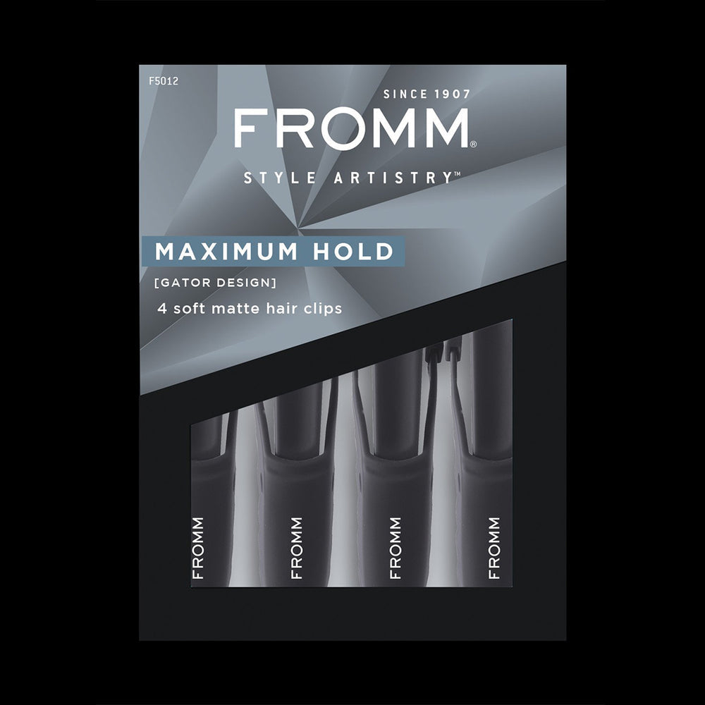 FROMM Soft Matte Gator Clips 4-pack - Black (F5012)