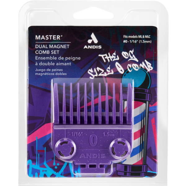 Andis Master Dual Magnetic Attachment Comb Purple OG Zero #0 Guard