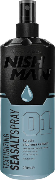 Nishman Texturizing Sea Salt Spray w/ Keratin & Aloe Vera Extract (200ml/6.76oz)