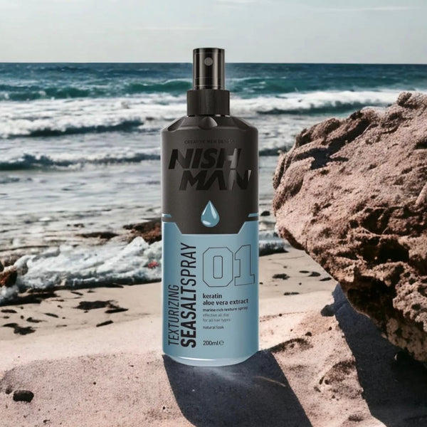 Nishman Texturizing Sea Salt Spray w/ Keratin & Aloe Vera Extract (200ml/6.76oz)