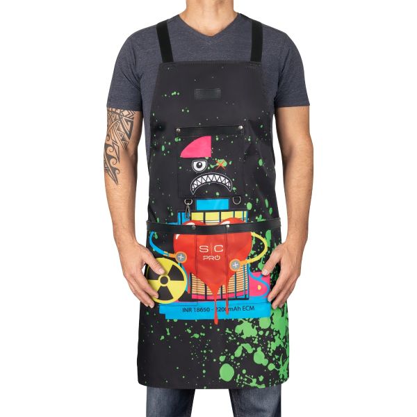 Stylecraft Radioactive Barber & Stylist Apron - Black