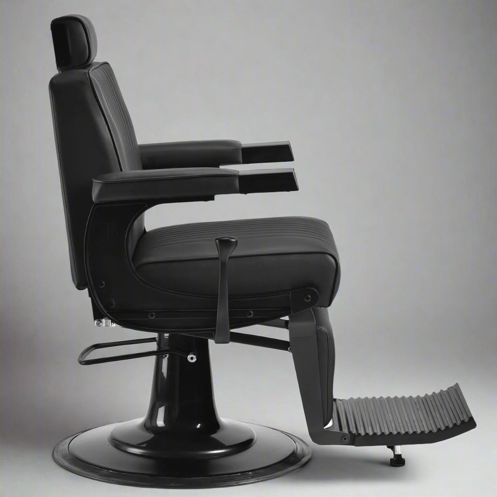 AXIS Matte Black Vintage Style Barber Chair