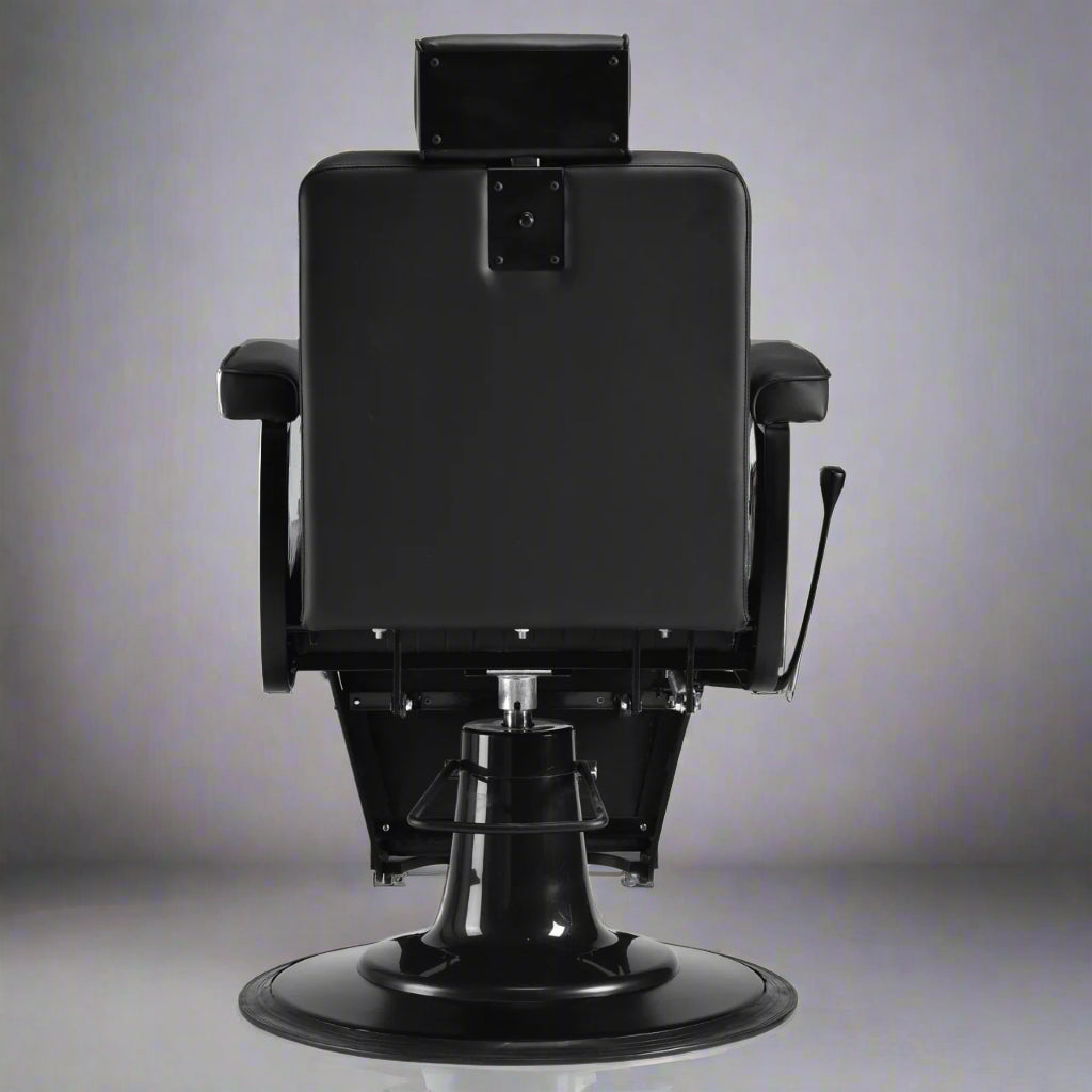 AXIS Matte Black Vintage Style Barber Chair