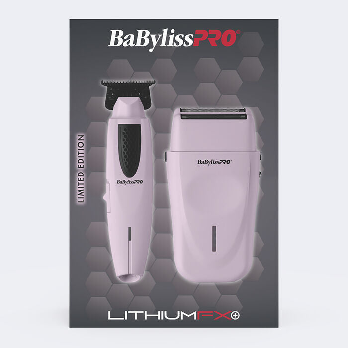 BaBylissPRO Limited Edition LithiumFX+ Trimmer & Double Foil Shaver Value Set - Pink (FX73FSTPKMP)