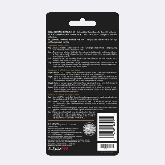 BaBylissPRO® FXONE Replacement Foils & Cutters (Gold)