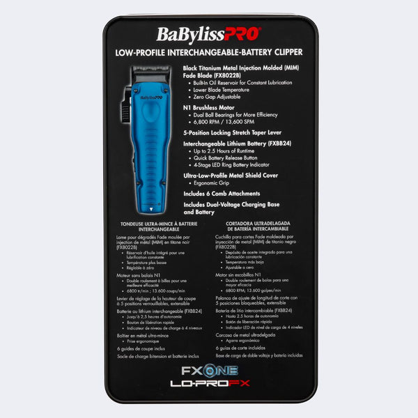 BaBylissPRO FXONE Lo-ProFX Limited Edition Black & Blue Clipper