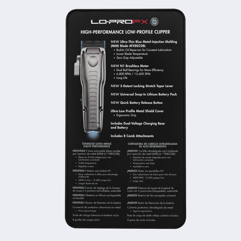 BaBylissPRO LoProFX FXONE Clipper - Gray
