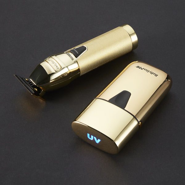 BaBylissPRO LimitedFX Gold Combo - Trimmer & UV Single Foil Shaver