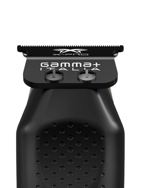 Black hair trimmer with 'Gamma Italia' branding on a white background