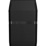 Black electronic device with gold top on a white background