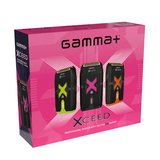Gamma+ Xceed hair styling product packaging on a white background