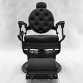 ONYX Vintage Style Barber Chair - Matte Black