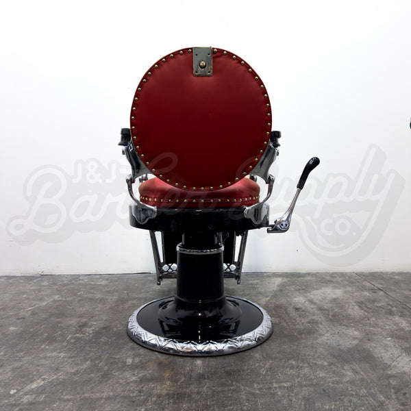 Vintage Emil J Paidar Barber Chair - Black on Chrome