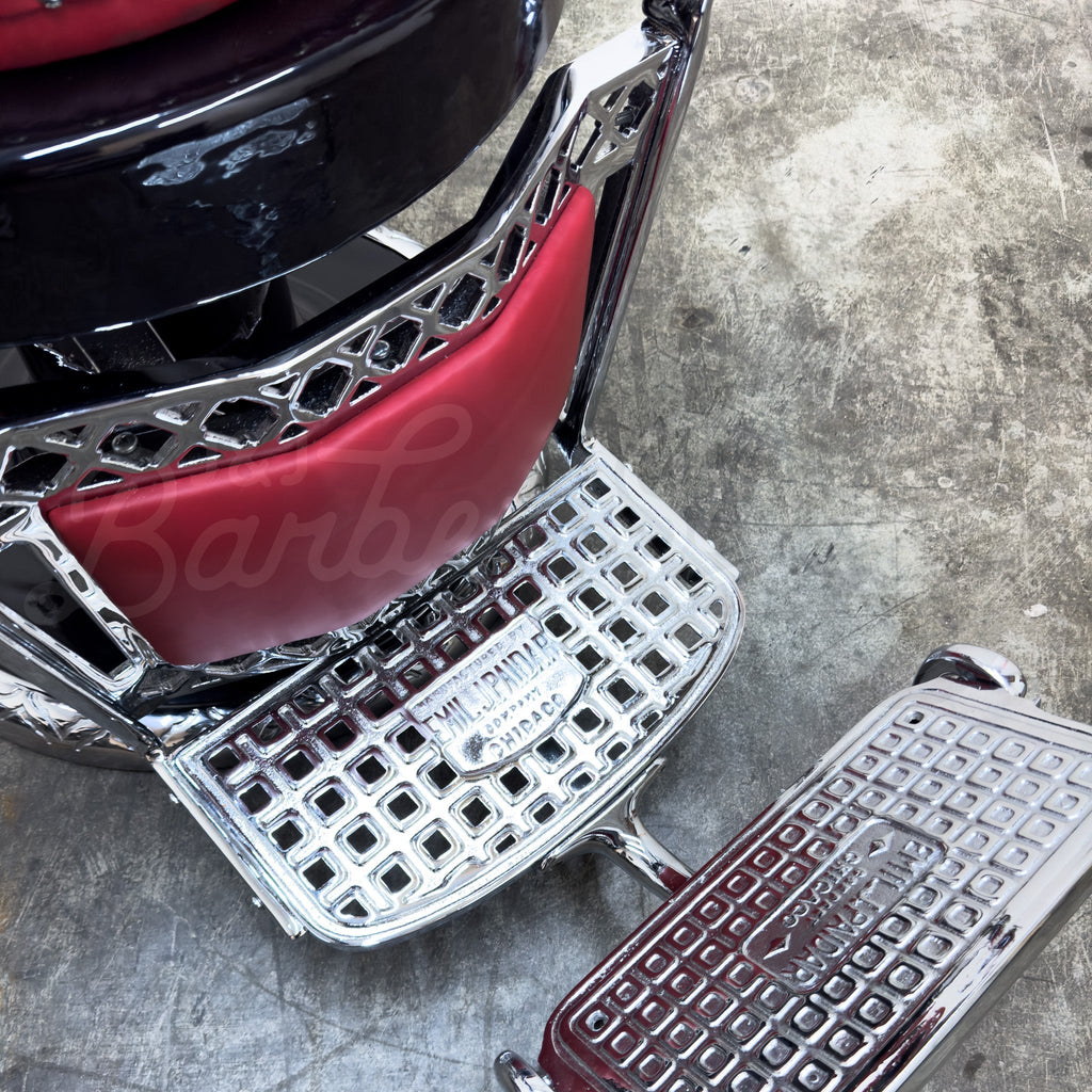 Vintage Emil J Paidar Barber Chair - Black on Chrome