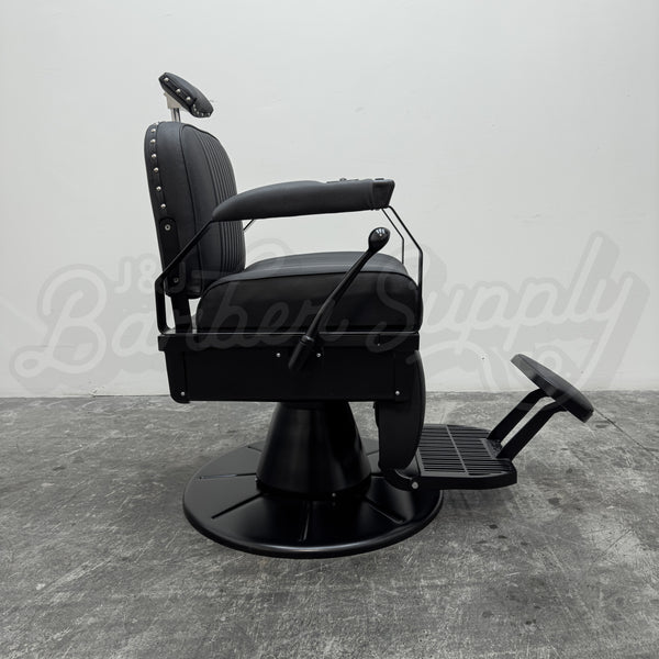 Vintage Koken Narda Barber Chair - Matte Black